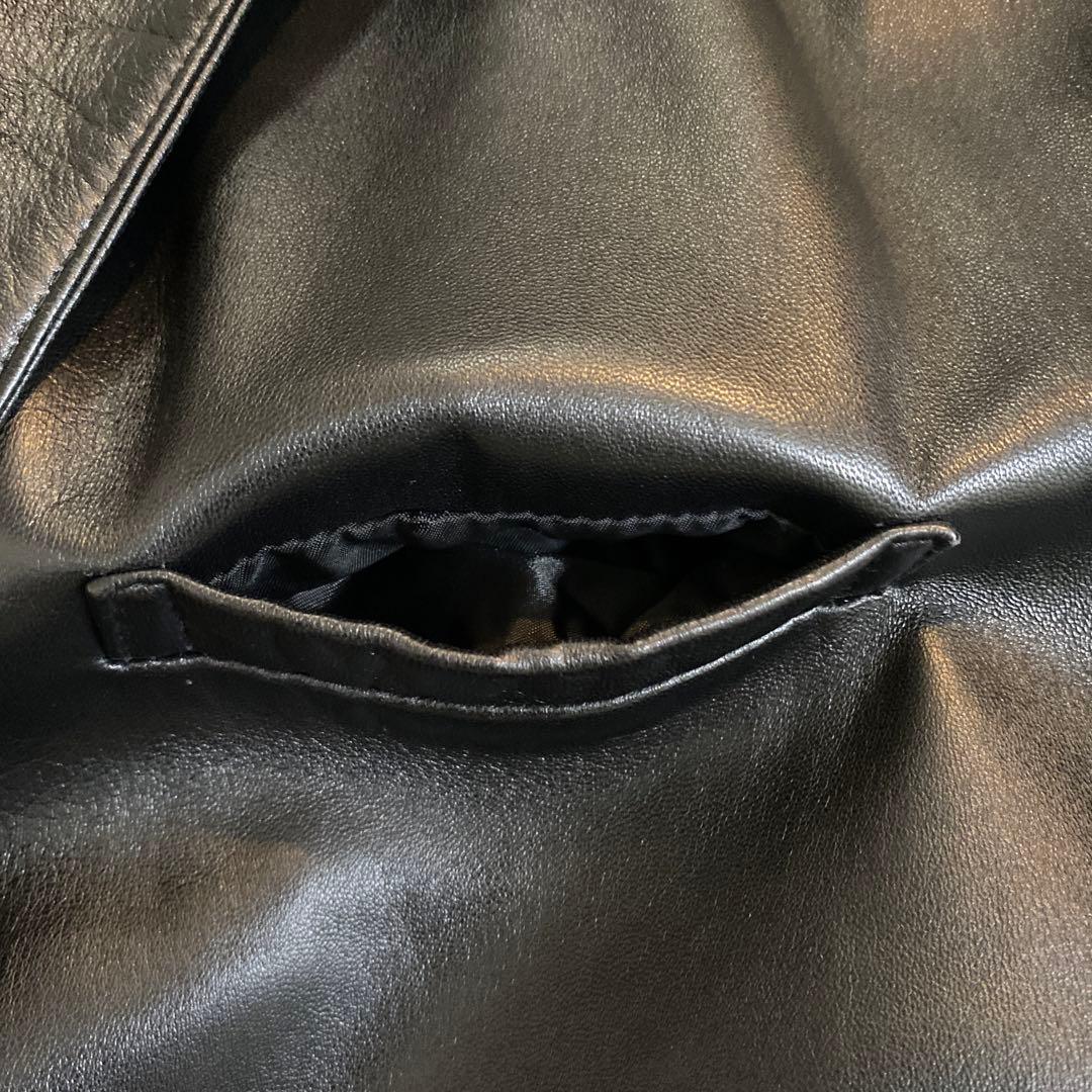 【美品】大きいサイズ　B &T CLUB ラムレザー　羊革　ジャケット　コート