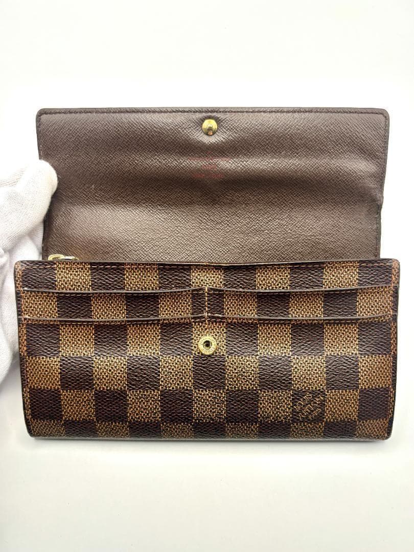ルイヴィトン ダミエ エベヌ ポルトフォイユ サラ 二つ折り長財布 N61734