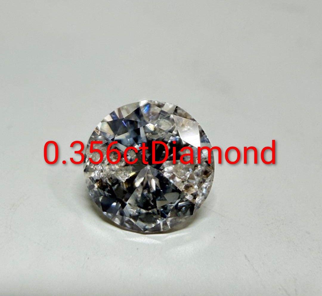 富*山様 0.356ct ラウンドカット天然ダイヤモンド　鑑定書付き