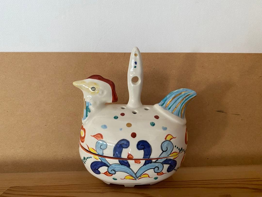 幸兵衛窯ペルシャ色絵香炉酉W5976