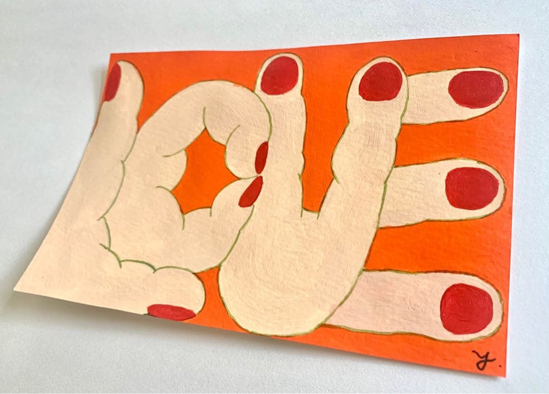 『LOVE』アート アーティストサイン入り