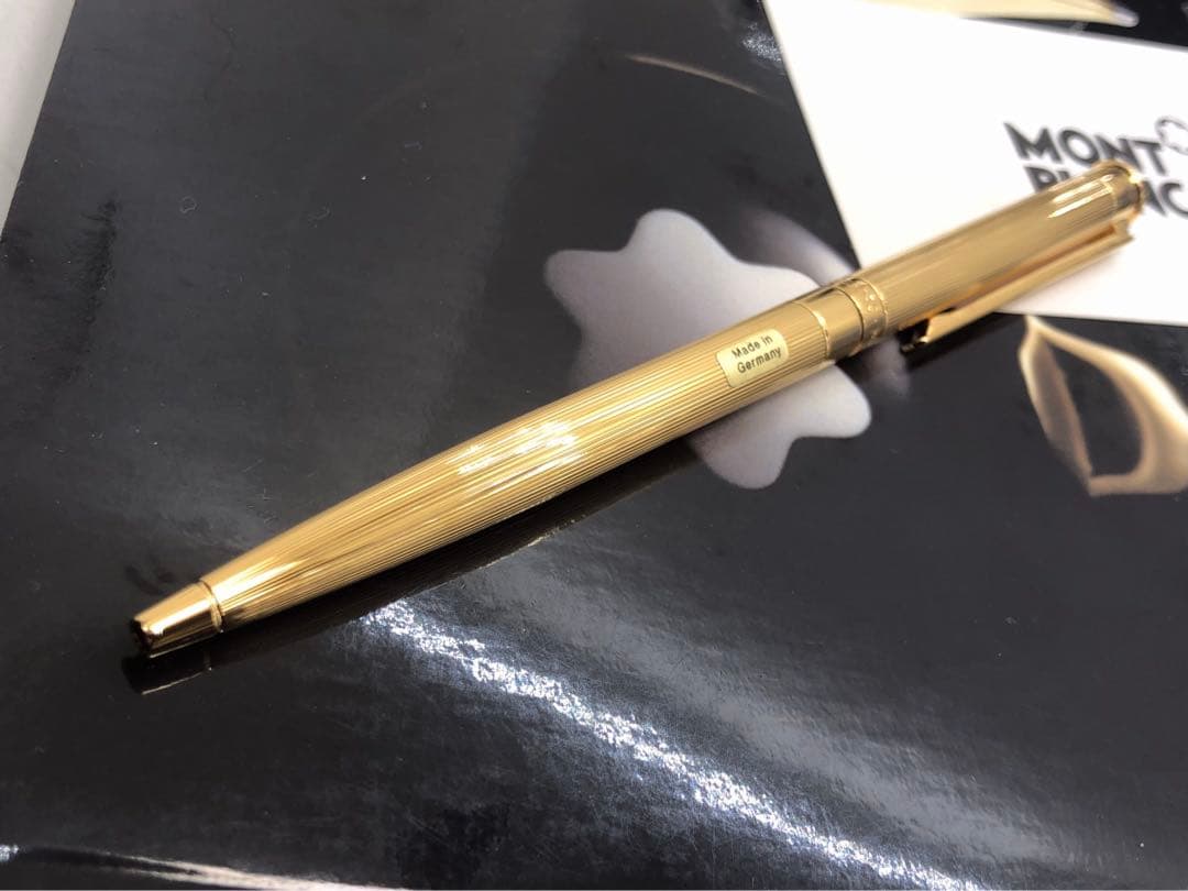 モンブラン　未使用！金運を引き寄せる黄金色！★輝く総金張り稀少なノブレス・ドゥエ