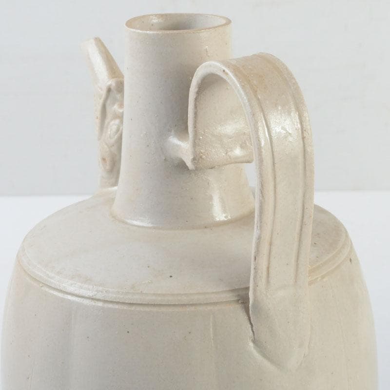 中国　定窯　白磁　神獣文　水注　執壷　輪花鉢　2点まとめて　V　9664