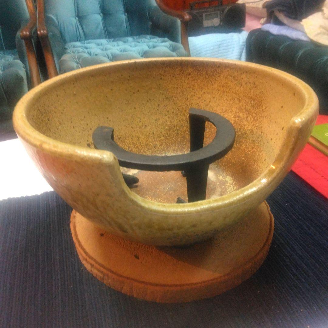 茶道具　風呂釜 五徳 セット　水指　茶道用語集本