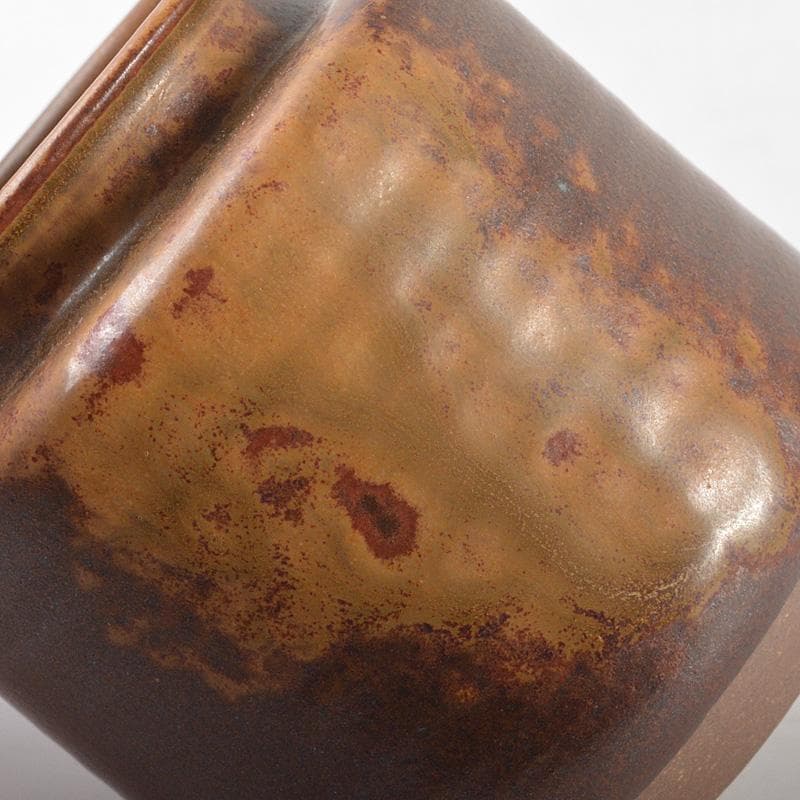 茶道具　平安東山　笹田仁史作　翁写　茶入　仕覆付　共箱　V　R6121