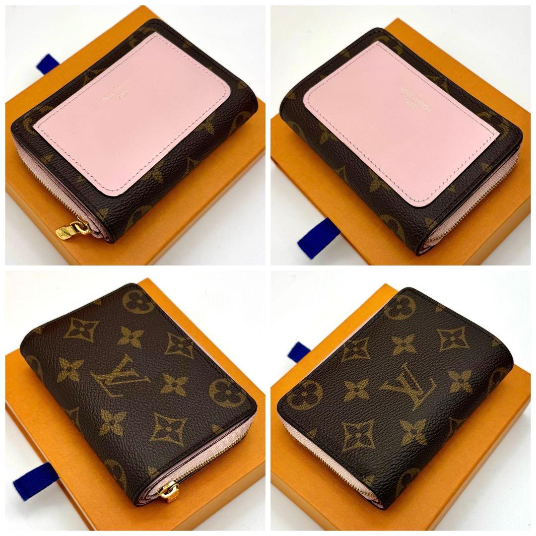 ルイヴィトン モノグラム ポルトフォイユルー 折り財布 ローズバレリーヌ ピンク
