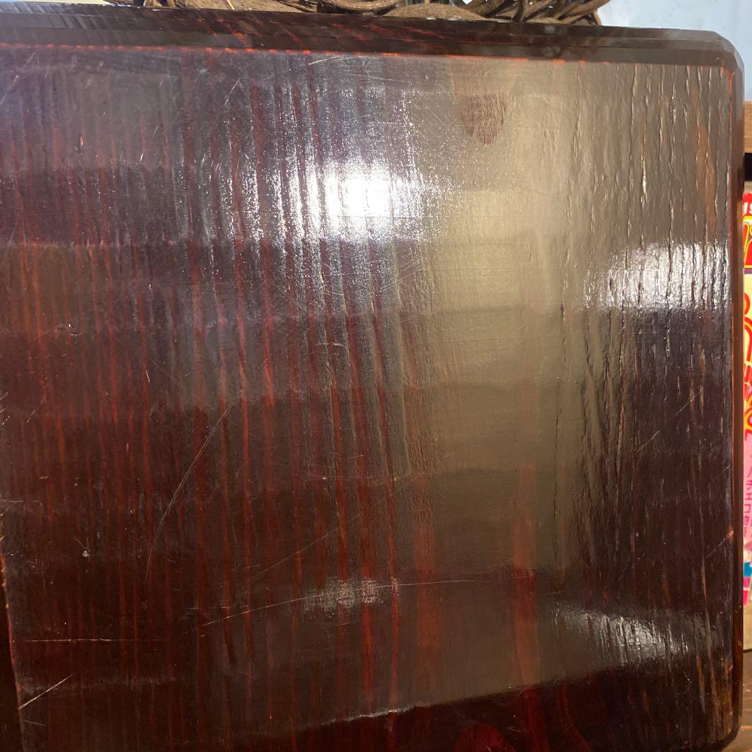 讃岐盆 木製彫刻模様入り正方形 お盆トレー　5つセット