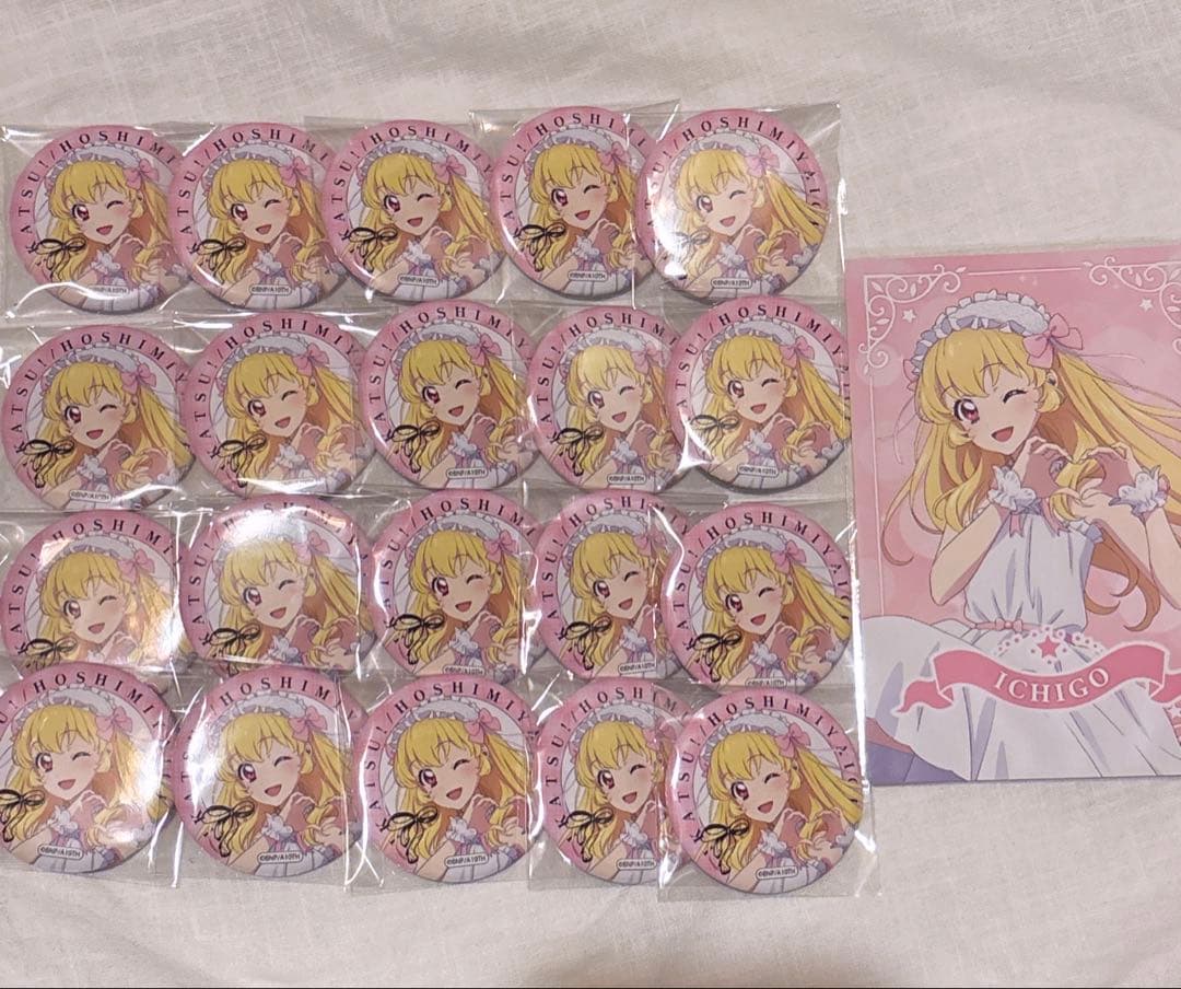 アイカツ！ AVIOT 星宮いちご 缶バッジ ポストカード