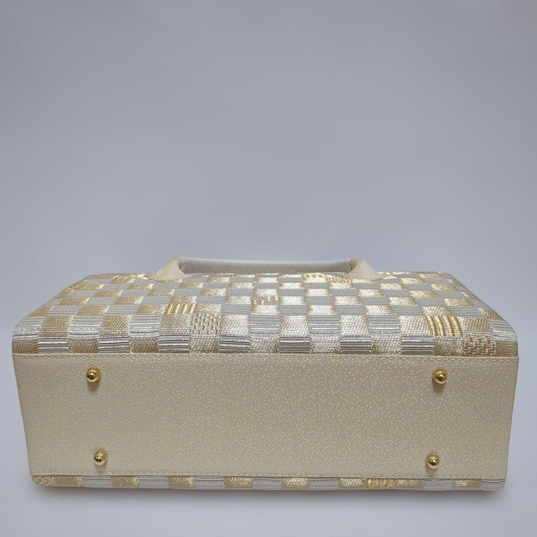 和装バッグ　利休バック　青費バック　バッグ　市松柄　市松　衿秀　和想庵