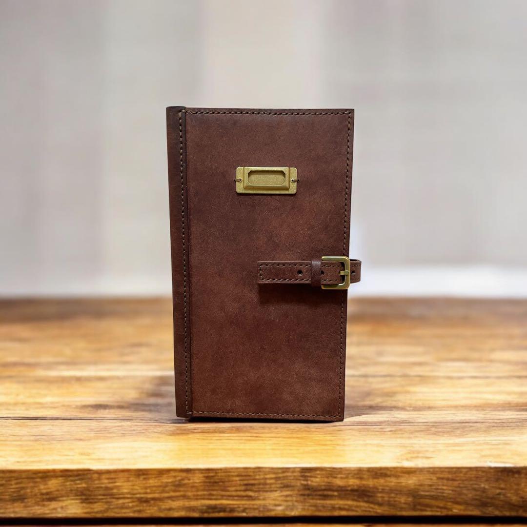 【A-2】レザーファイル(レギュラーサイズ) 紙モノ収納　コラージュ収納