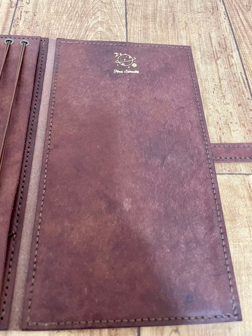 【A-2】レザーファイル(レギュラーサイズ) 紙モノ収納　コラージュ収納