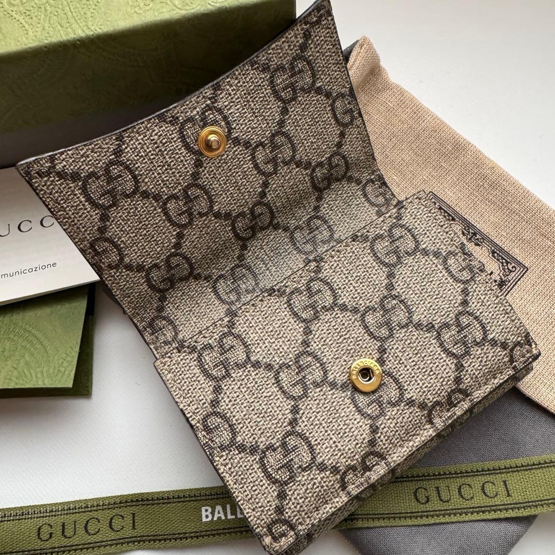 【美品】 バレンシアガ グッチ コラボ2つ折り 財布 コンパクト