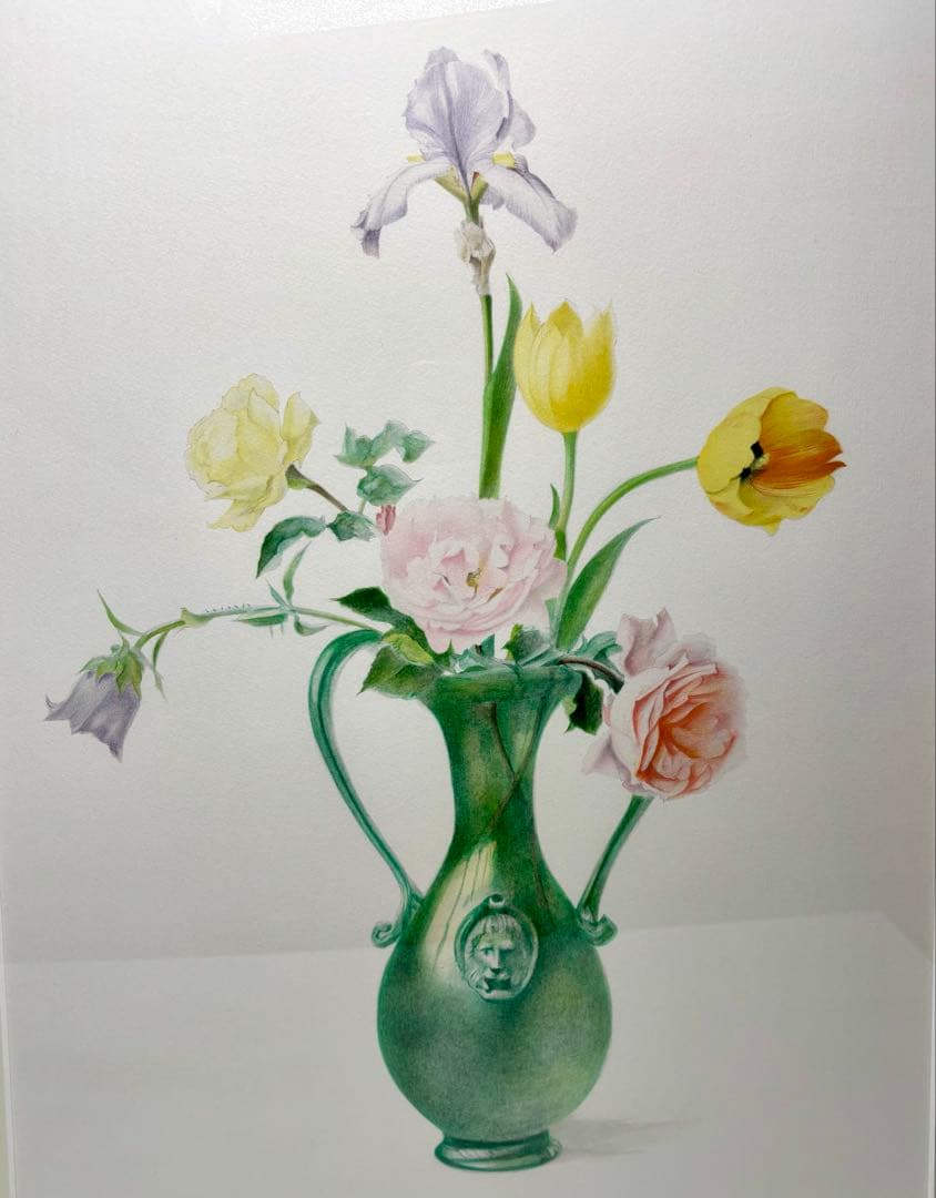 #山口健智「花」 リトグラフ 額装品 限定版86/100