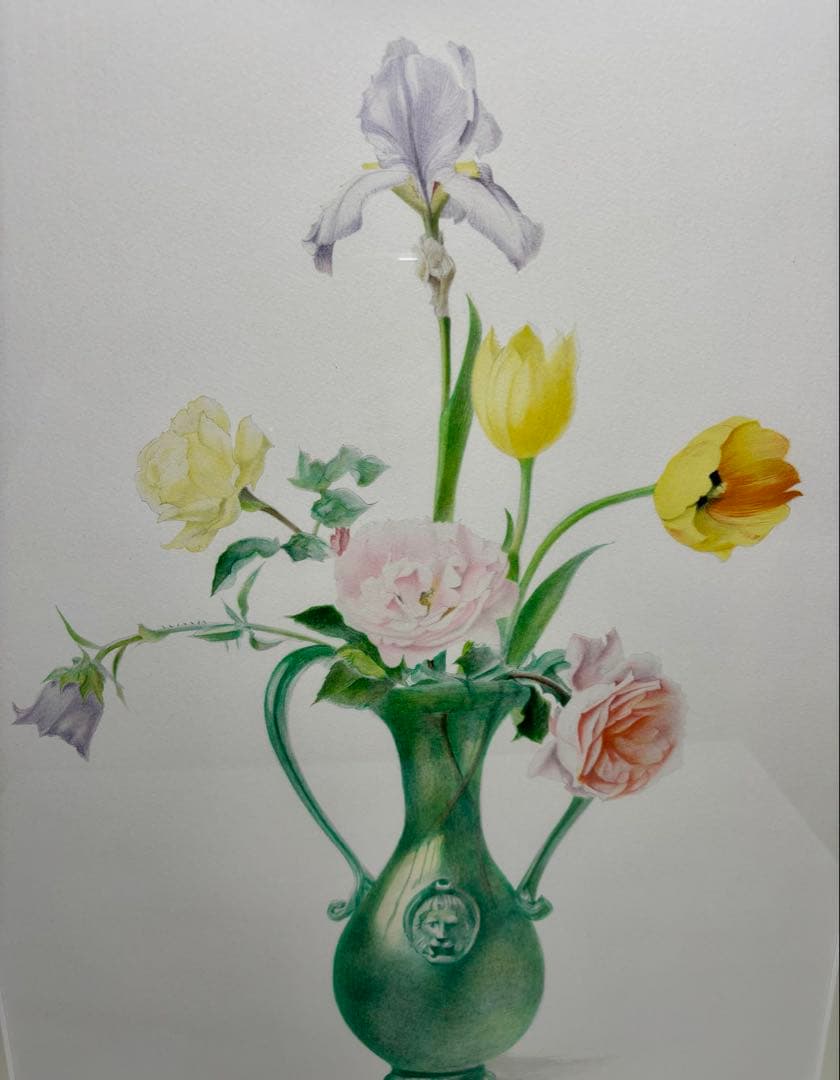 #山口健智「花」 リトグラフ 額装品 限定版86/100