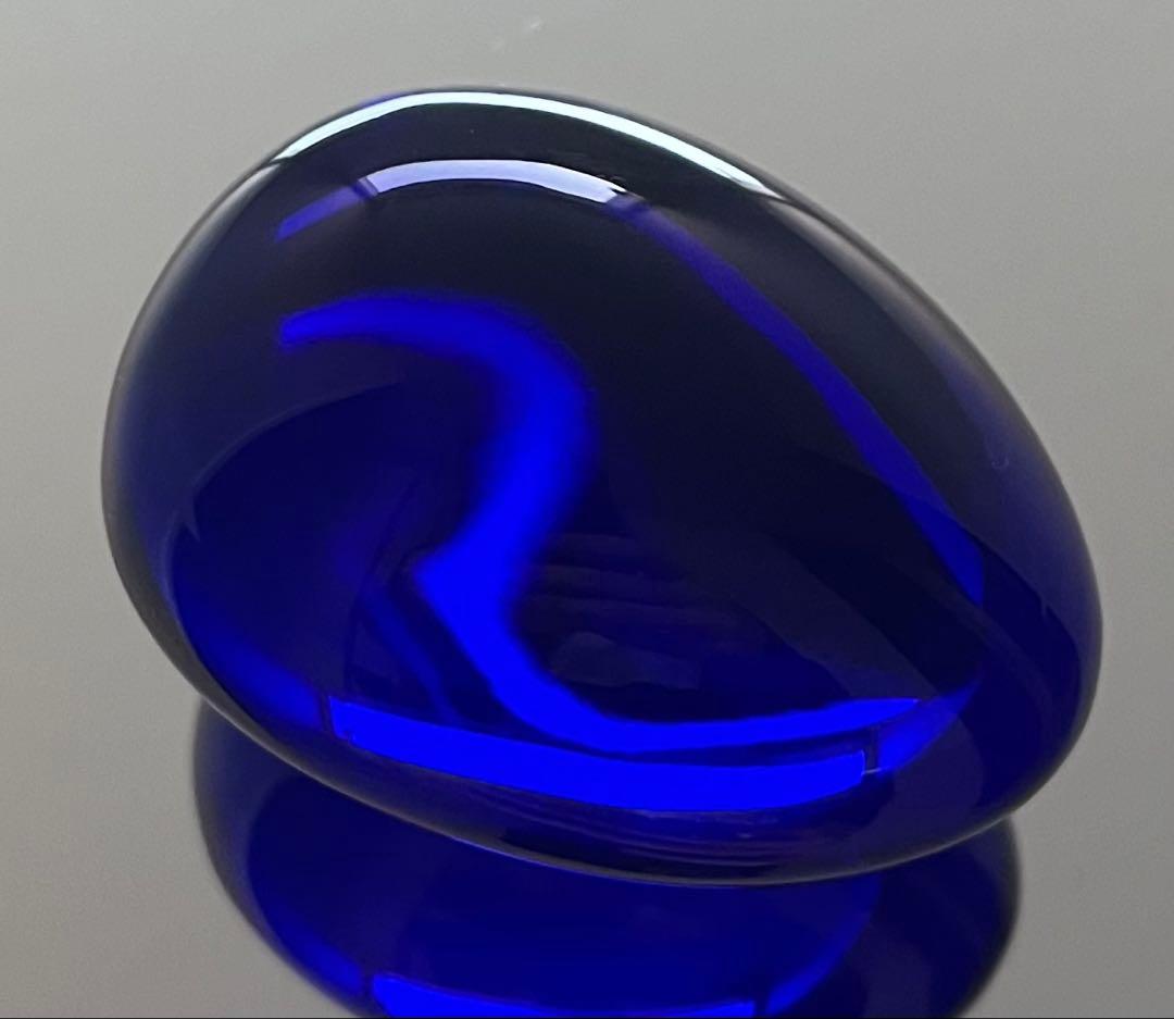 Baccaratバカラ/※廃盤品 ブルー クリスタル エッグ オブジェ