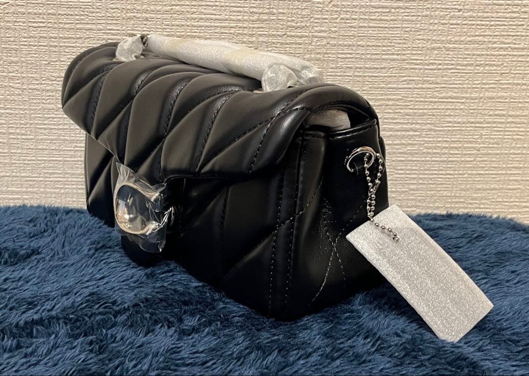 【新品】COACH タビー ショルダー バッグ 20・キルティング　シルバー