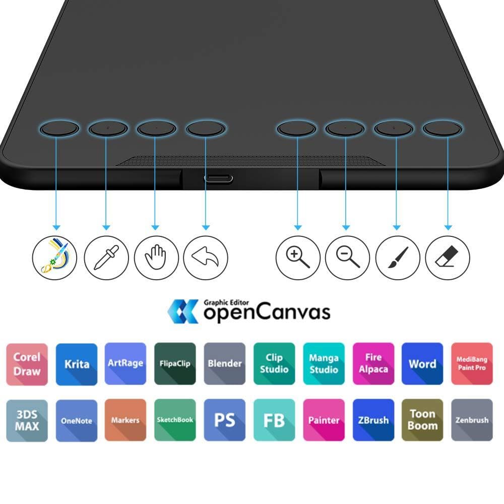 カスタマイズ 8個 エクスプレスキー スマホで使えるペンタブ