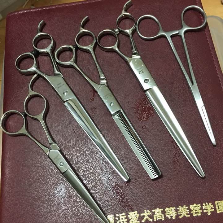 プレゼント付き！全てプロ使用トリミングシザー・トリミングコーム・イヤープラッカー