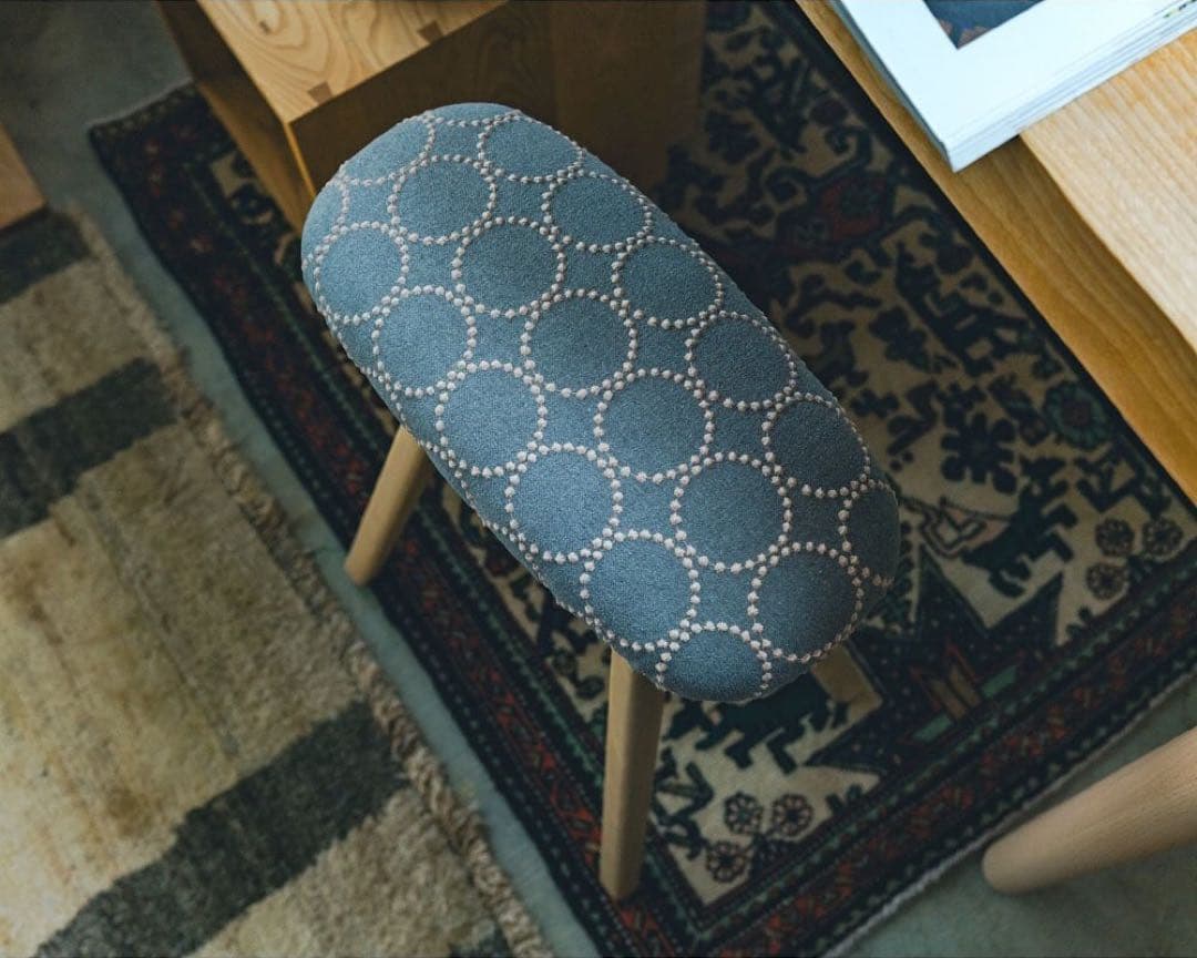 キッチンスツールNA H630＋ミナ ペルホネン　タンバリン　グレー