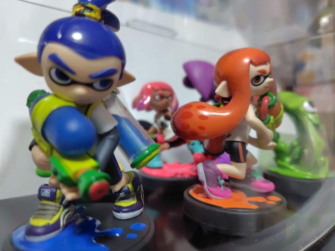 【箱有】レア物スプラトゥーン amiibo ガール　イカ　オレンジ　ネオピンク