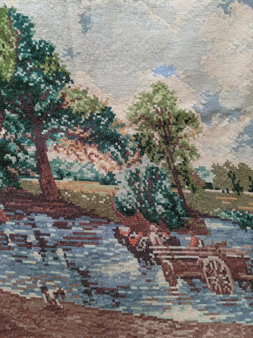 ヨーロッパ式刺繍絵タペストリー:  At the 