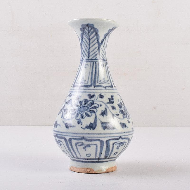 中国　青花　花卉文玉壷春瓶　N　R8966