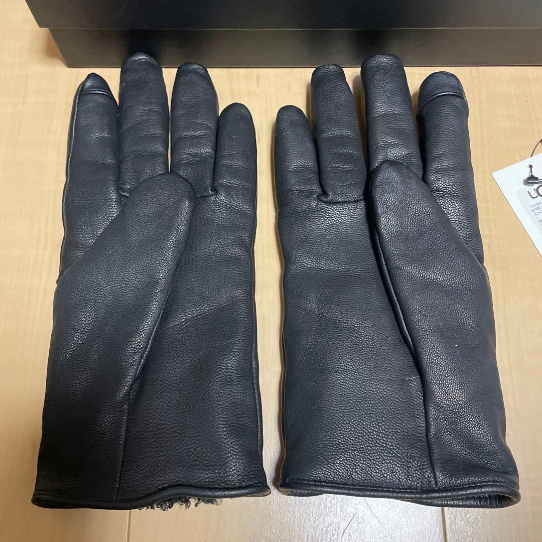 UGG レザーグローブ ブラック L 17451BX