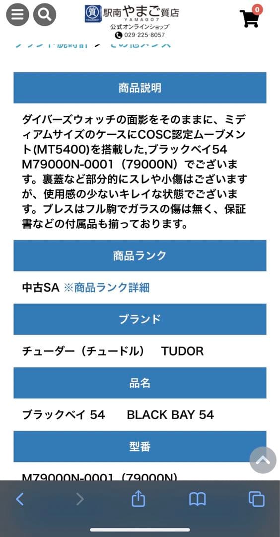 TUDOR Black Bay ブラックベイ54