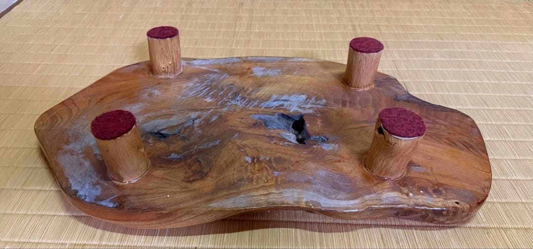 けやき一枚板 テーブル 座卓 台座 けやき 天然木 花台 欅