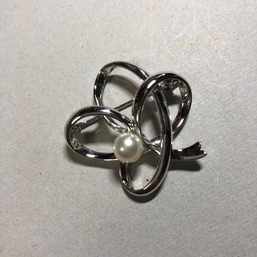 12066 MIKIMOTO ミキモト パール　本真珠　ブローチ　NHK