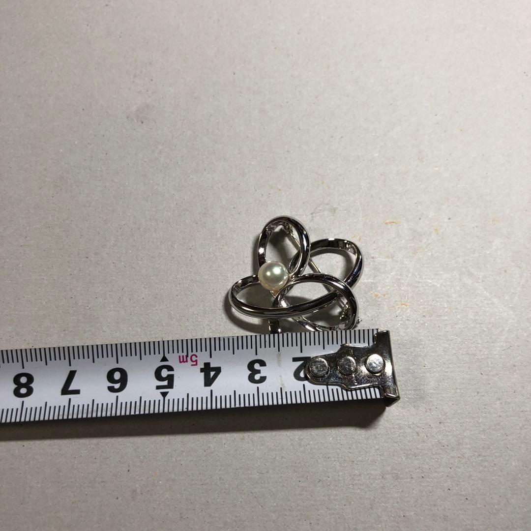 12066 MIKIMOTO ミキモト パール　本真珠　ブローチ　NHK