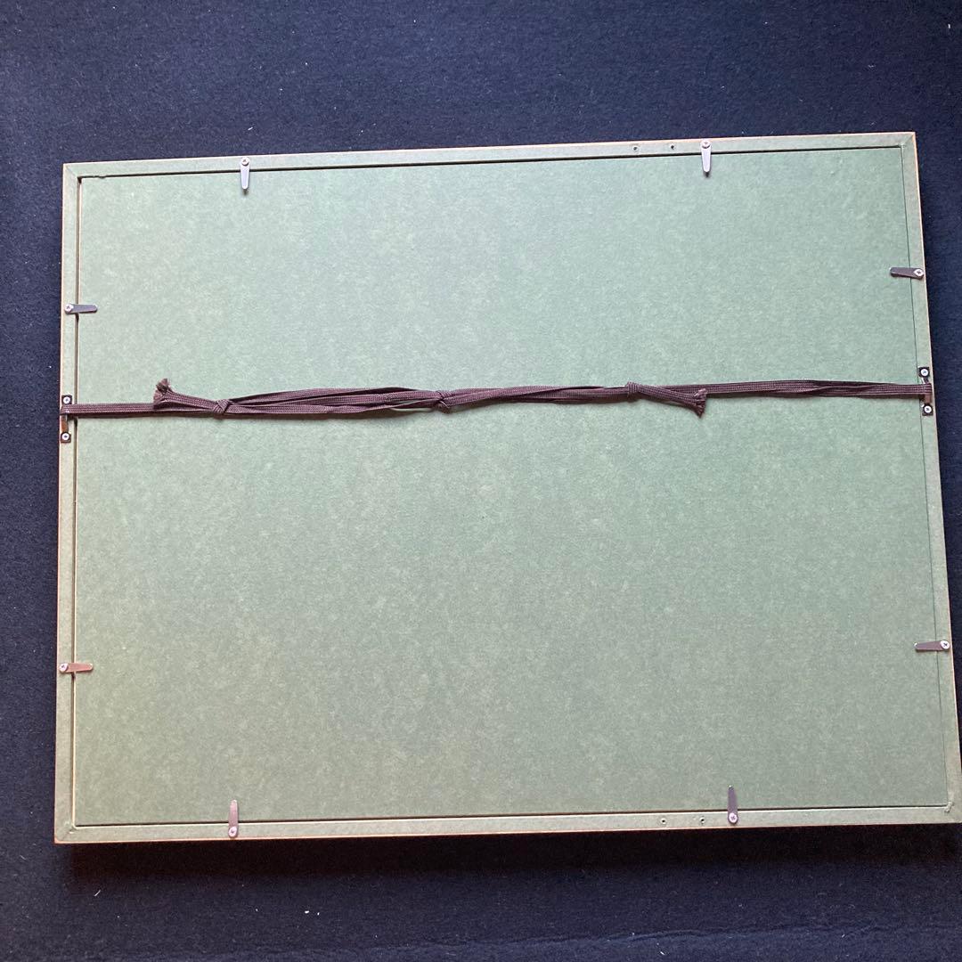 いわさきちひろ「少年スキーヤー」仮題　水彩額41.5×53絵￼25.5×31cm