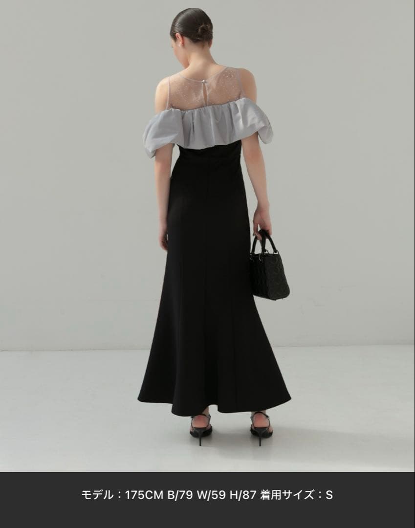 LEJA LUXE 2WAYストーンペプラムビスチェマーメイドドレスワンピース