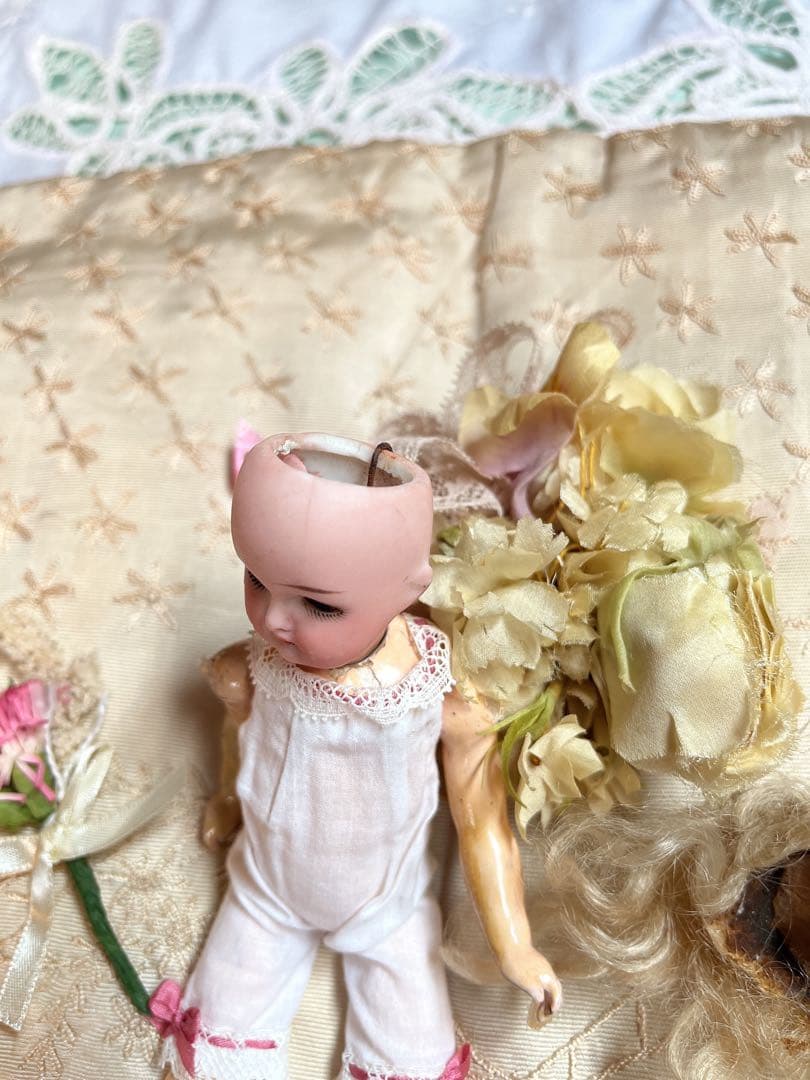 アンティークビスクドール ミニョネット　シモハルツインズ・:*+.