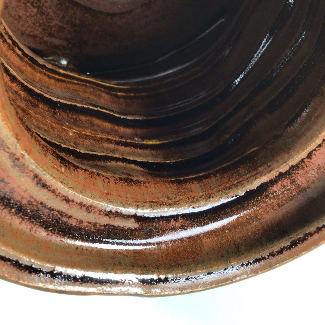 Ｒ３２５　水指　『長谷川青峯造』『耳付』『瀬戸水指』　共箱　茶道具