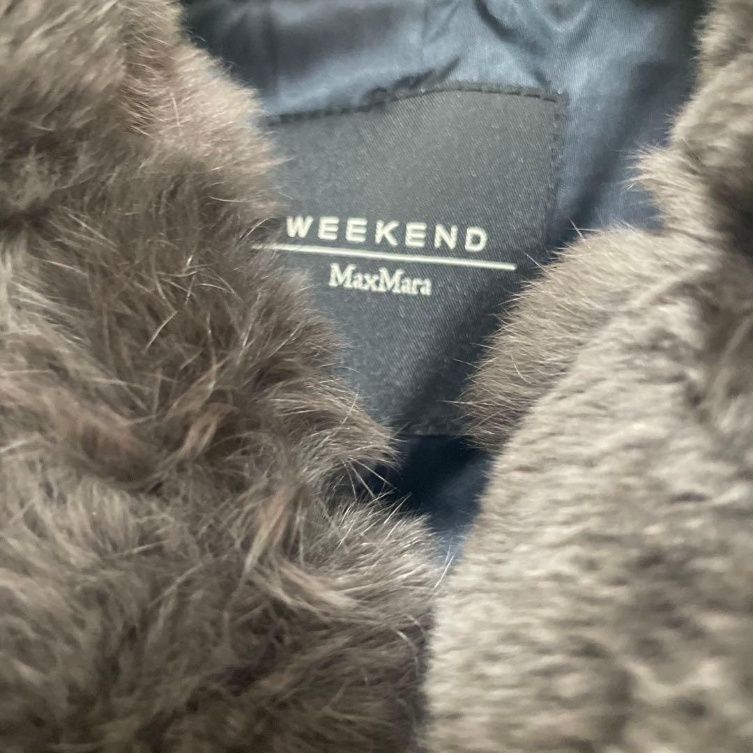 美品✨マックスマーラ 2WAY ツイード ファーコート ペプラム モヘア混　44