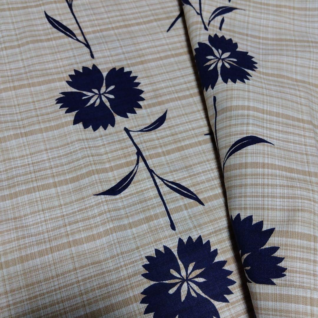 ショコラ様　花柄浴衣　　ベージュ 格子　リメイクパンツとおまとめ
