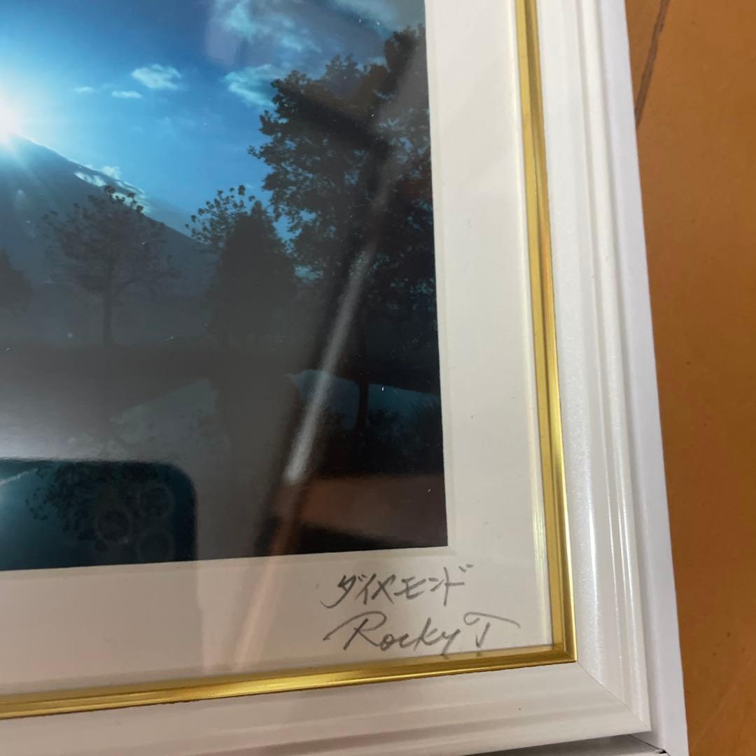 ダイヤモンド写真額縁 Rocky T サイン入り ロッキー田中