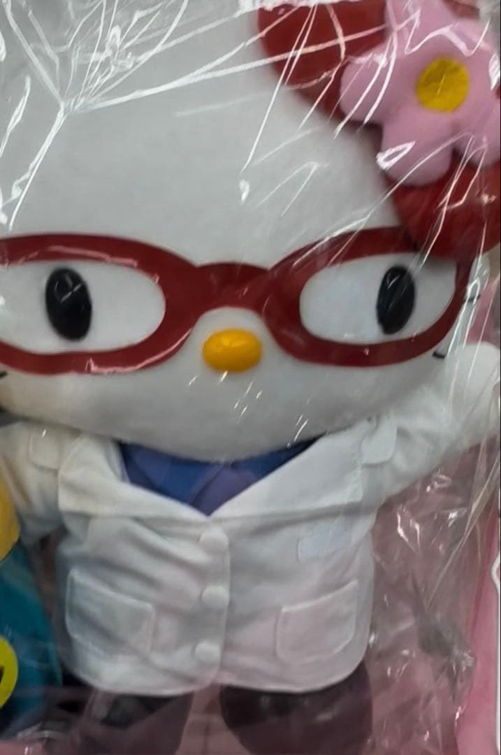 レア　ハローキティ 杏林堂　ビンテージ　 ハローキティ 白衣 ぬいぐるみ