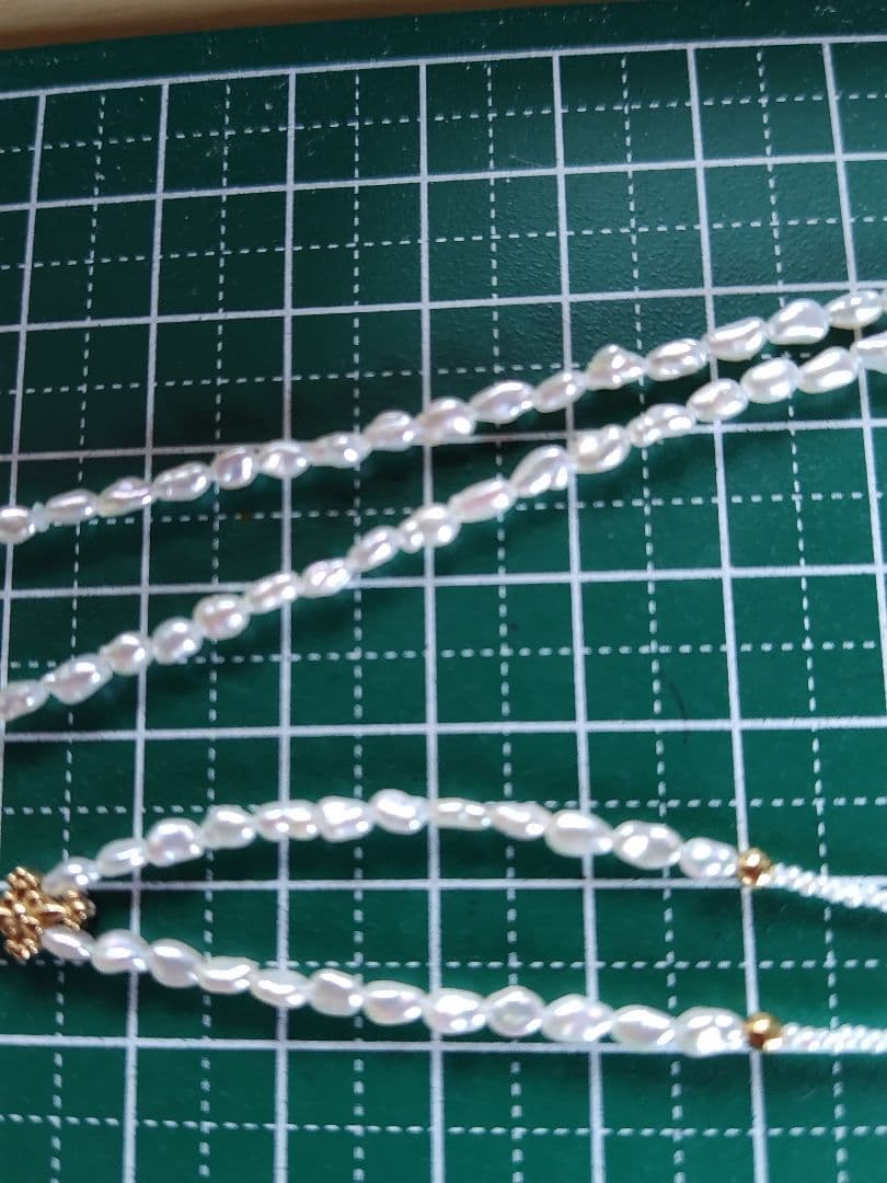 白蝶真珠、アコヤ真珠、ベビーパール、芥子パール、砂ケシパールの、Yネックレス