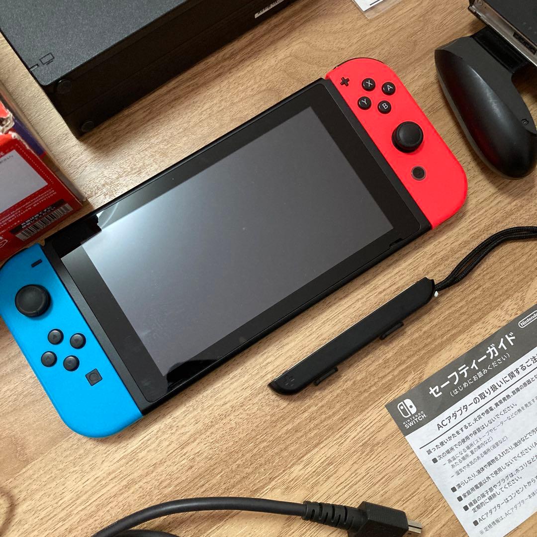 Nintendo Switch 本体 Joy-Con 青/赤　バッテリー強化型