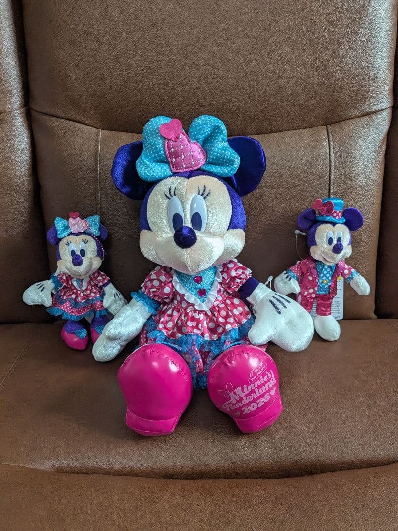 ディズニーランド パルパルーザ ミニーぬいぐるみとミニーミッキー バッチ
