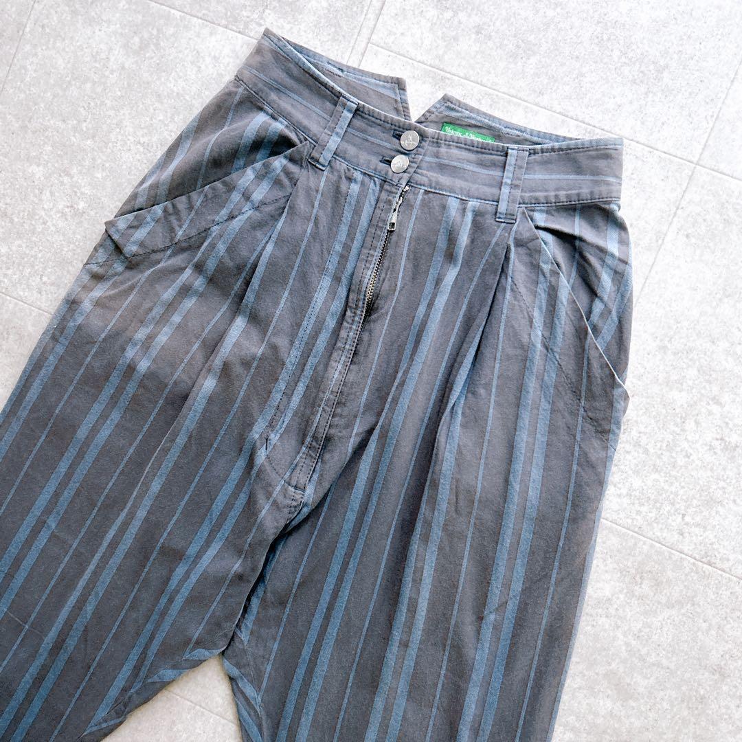 ヴィヴィアンウエストウッドレッドレーベル オーブ刺繍 ストライプ サルエルパンツ