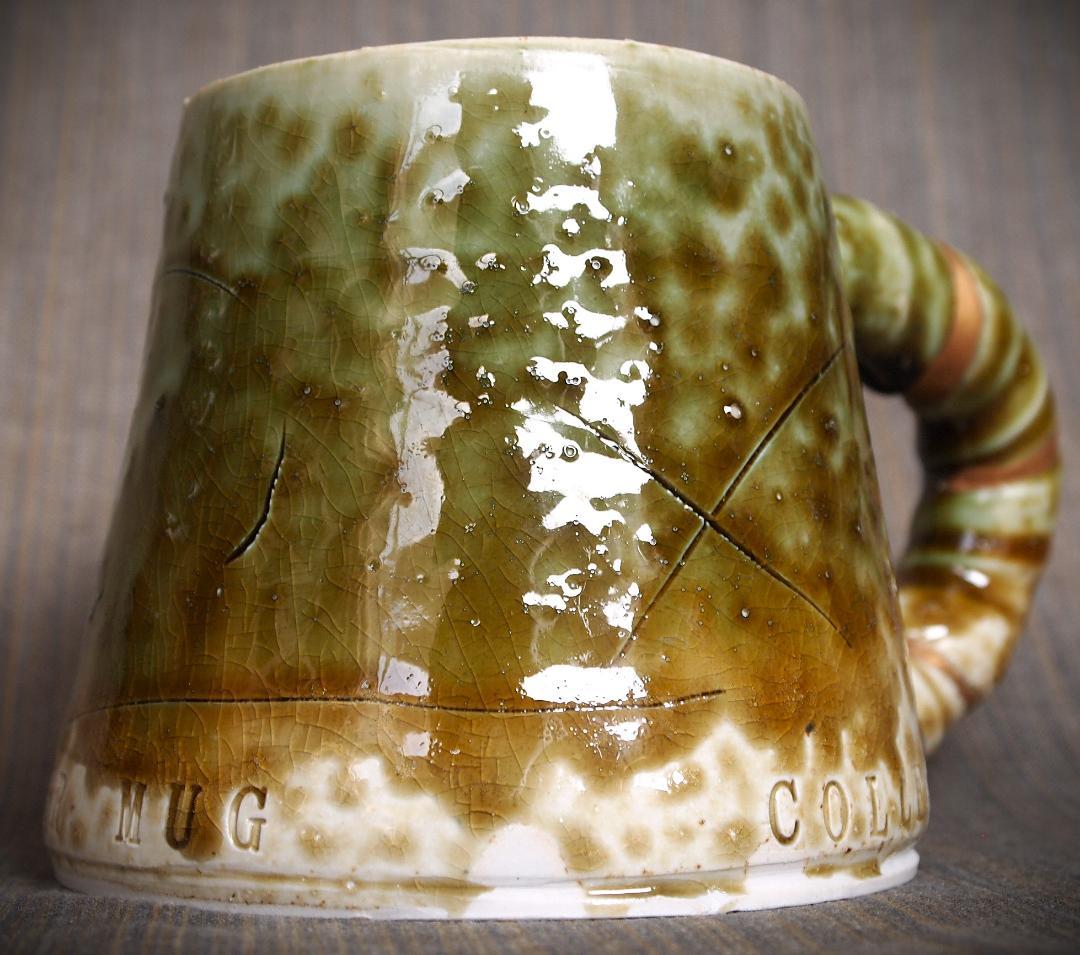 希少作★鯉江良二★織部マグカップ★KIRIN　MUG　COLLECTION