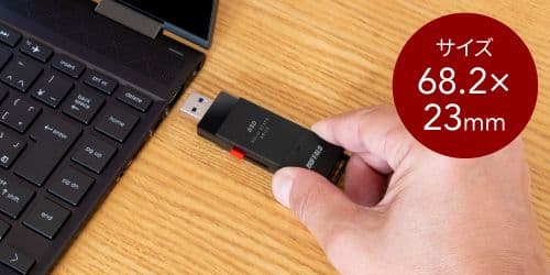 【USB3.2 SSD 1TB】BUFFALO SSD-PUT1.0U3-BKA