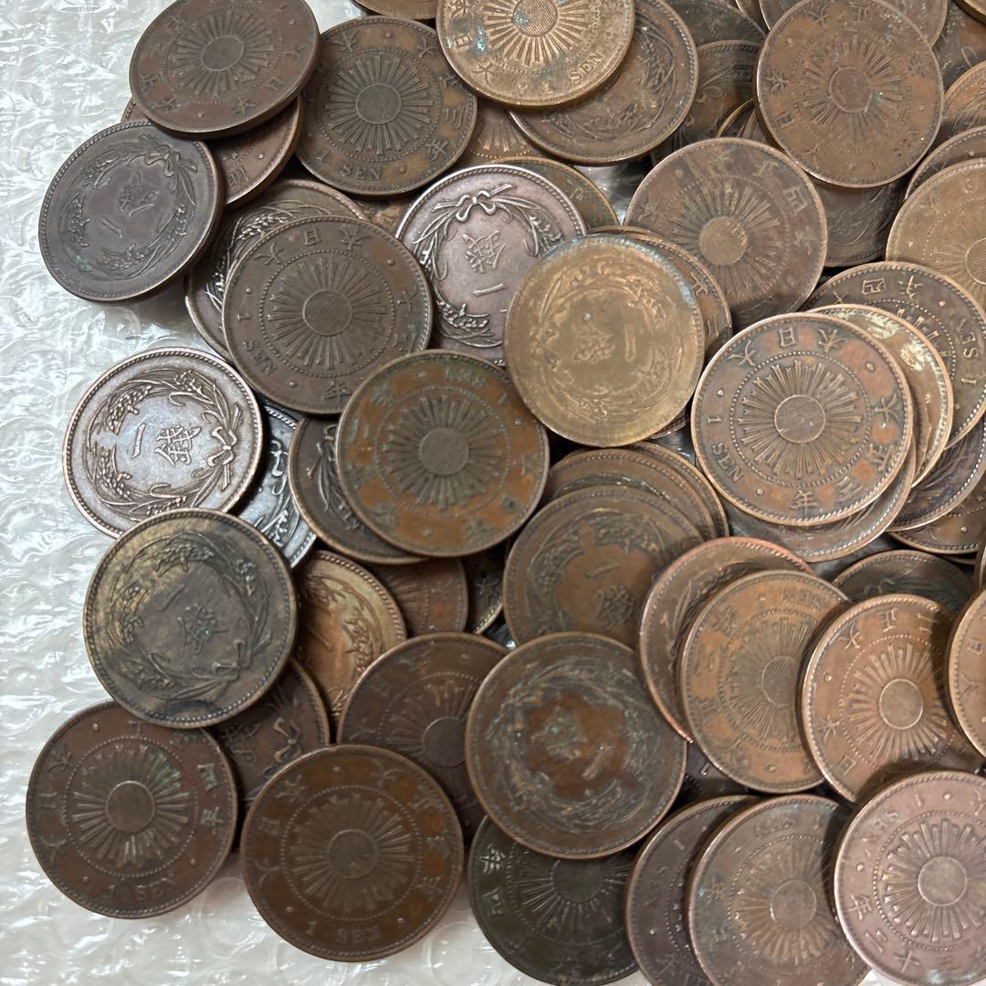 稲1銭青銅貨 100枚　まとめ　古銭　旧貨幣　2