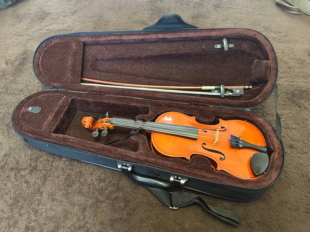 【高級モデル】スズキ製 1/8 バイオリン No.330 1994年製　ケース付