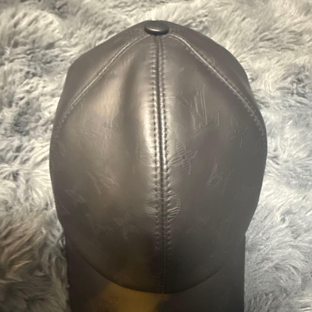 ルイヴィトン レザー ベースボールキャップ ブラック