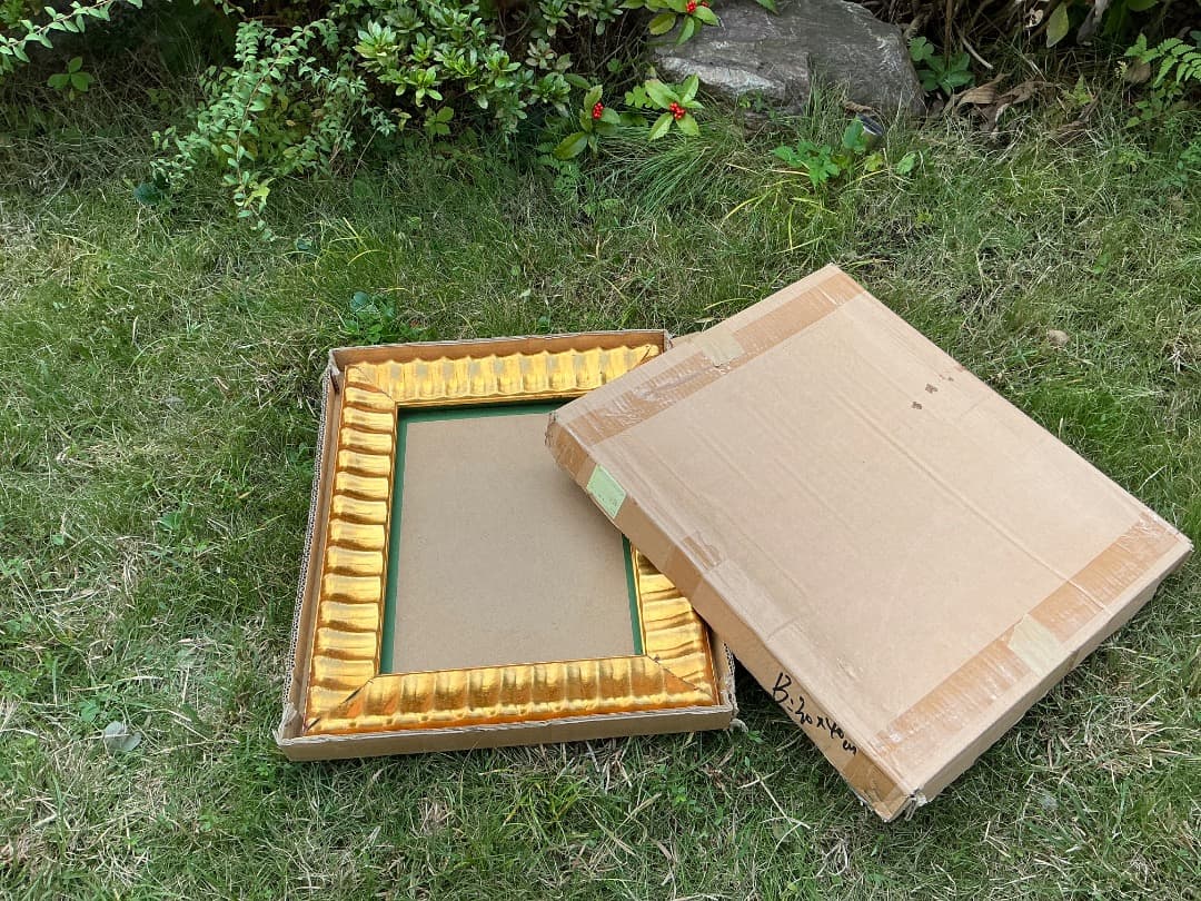 【新品訳あり】ゴールドリブデザイン油彩額縁