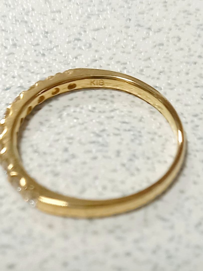 ☆最終値下げ☆k18YGハーフエタニティリング0.30ct